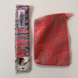 Bundle of Makeup Bag & Headband 🧡🩵